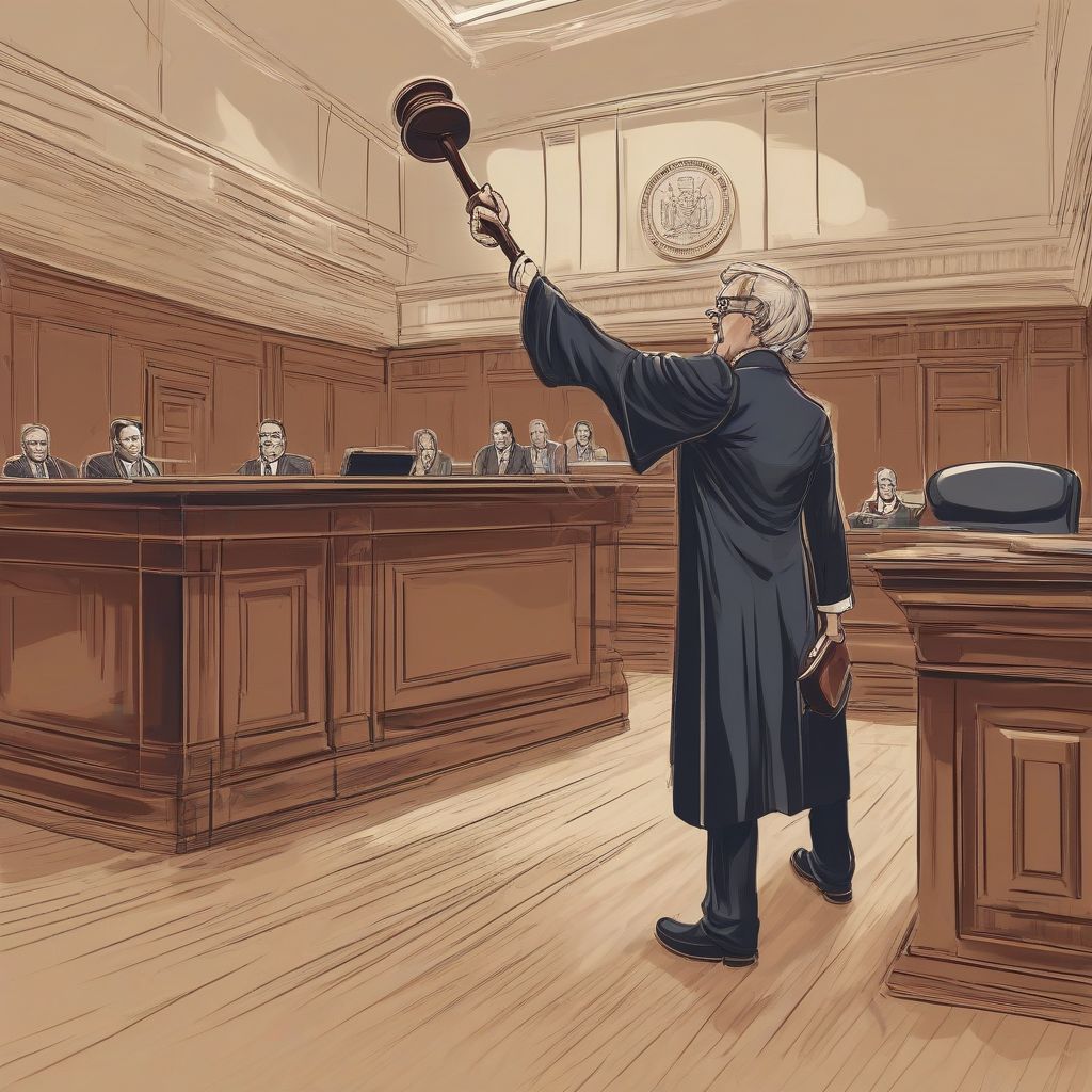 Lawyer Striking Gavel